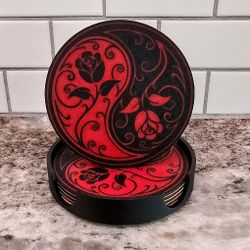 Rose Coaster Set.