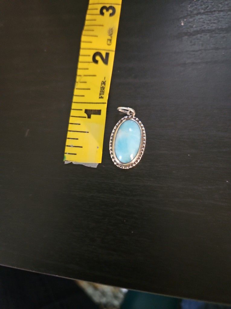 Silver And Turquoise Pendant