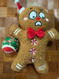 DOG TOYS. GINGERBREAD SQUEAKY TOY & KONG HOLIDAY BALL.