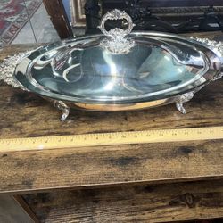 Wallace Baroque 711 3qt Silver Plate Oval Serving 