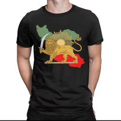Iran Persia Tshirt Shir Khorshid Lion Sun
