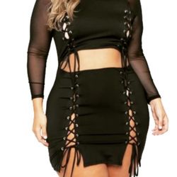 Two Piece Plus Size Skirt Set