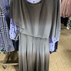 Beautiful Sparkling Dress Gray/Black Womens Med.