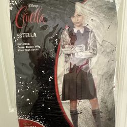 Deluxe Estella School Girl Tween Cruella Halloween Costume