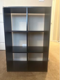 Black 6-cube storage organizer