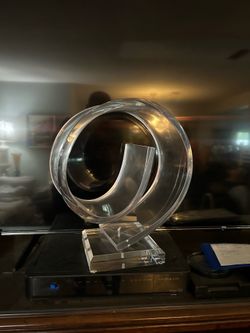 Mid Century modern Lucite Swirl Sculpture