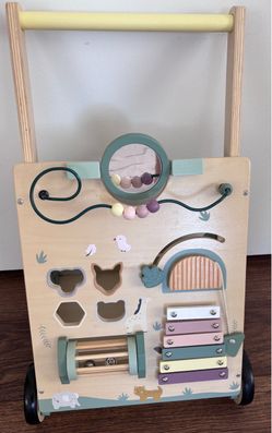 Wooden baby walker