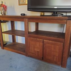 Solid Oak Unit w/Storage
