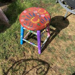 Wood Stool Approximately 2.5’ Tall 