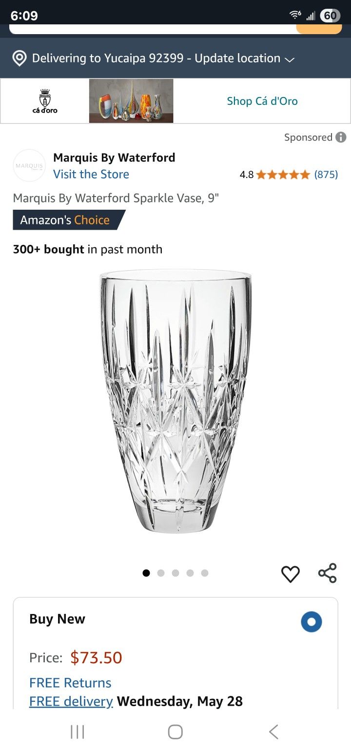 Marquis by Waterford
Sparkle Crystal Vase