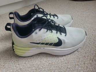 Men's Nike Lunar White Green Athletic Shoes 9