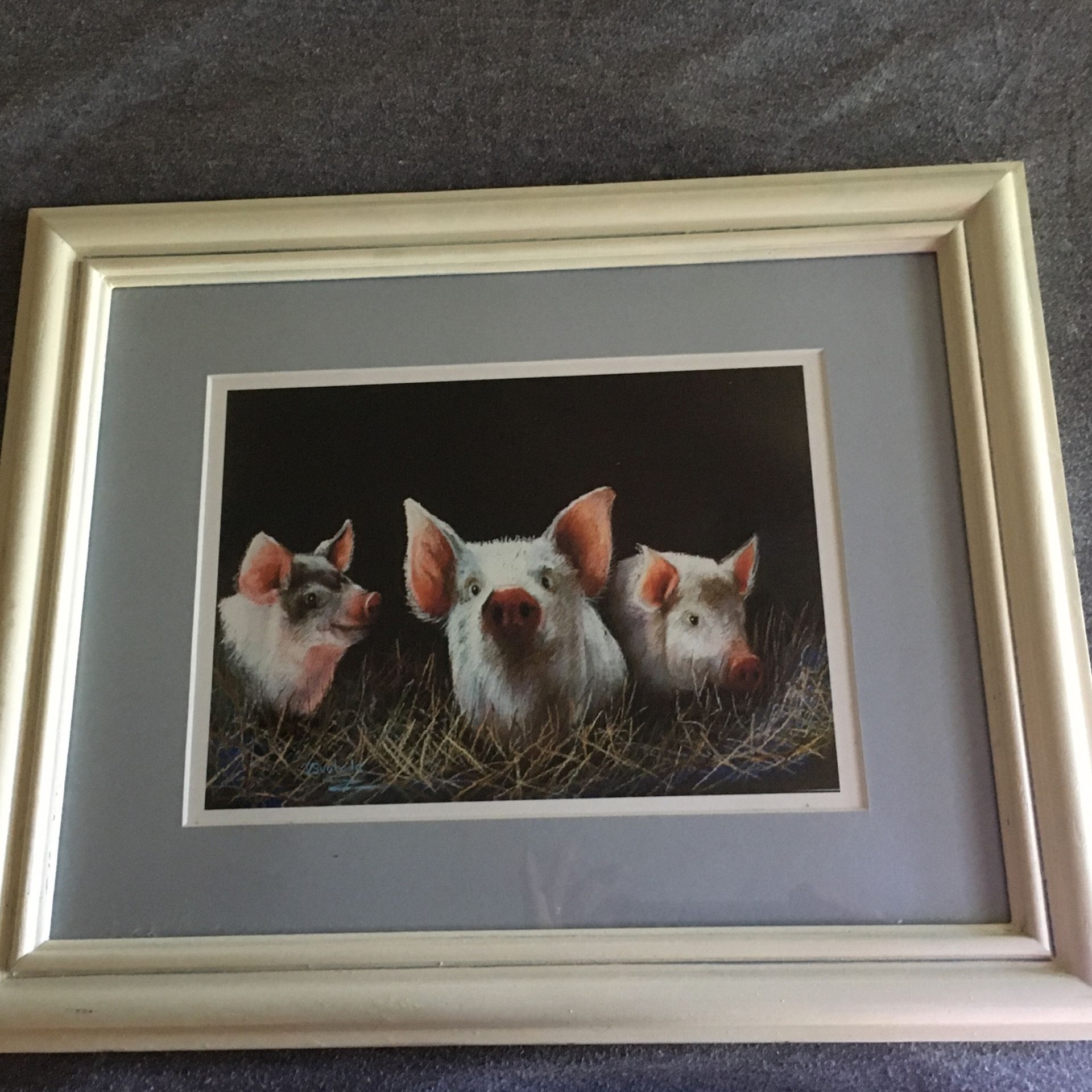 Framed Art Work 3 Pigs