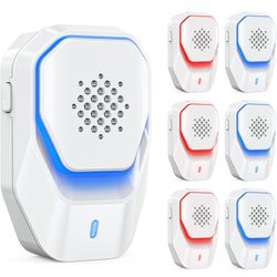 Upgraded 6 Packs Ultrasonic Pest Control Repeller, Electronic Spider Repellent Indoor for Insect Roaches Rodent Ant Bug Mosquito Rat Mouse Repellent P