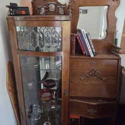 Antique Oak Cabinet 