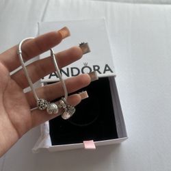 Silver Pandora Charm Bracelet 