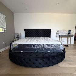 New In Box King Bed Frame With Mattress (Read Description Below)
