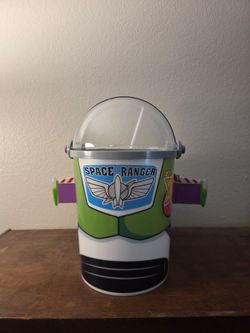 Buzz Lightyear popcorn bucket and drink combo