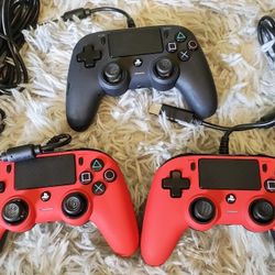 Nacon PS4 Wired Controllers (Stick Drifts On All) 