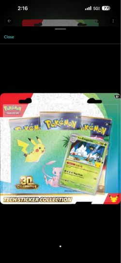 Pokemon 30th Tech Stickers