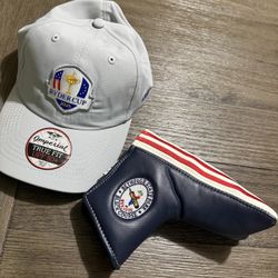 2025 RYDER CUP & BETHPAGE BLACK Golf Hat + Putter Cover Combo NEW