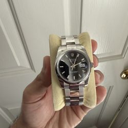 Rolex 115200 Black Stick Oyster Perpetual Date 34mm