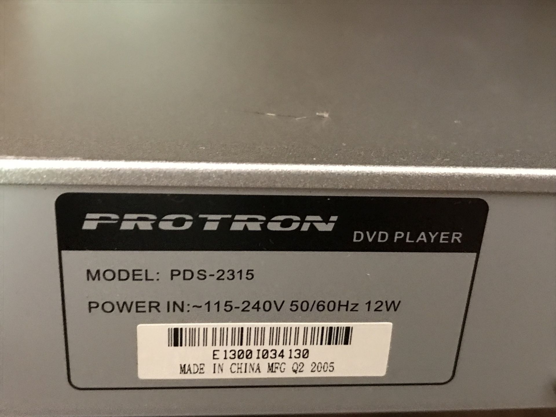 Protron DVD player Model PDS-2315 used