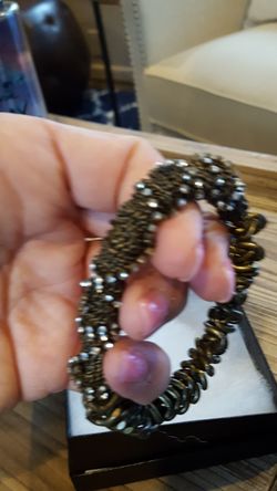 Antique gold color stretch bracelet