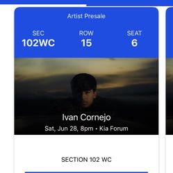 Ivan Cornejo Tickets 