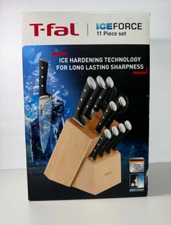 fal Ice Force German Stainless Steel Kitchen Knife Set and Wood Block 11 Piece