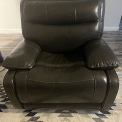 Large Leather Power Recliner