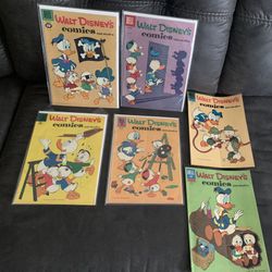 Lot Of 6 Vintage Disney Comic Books 