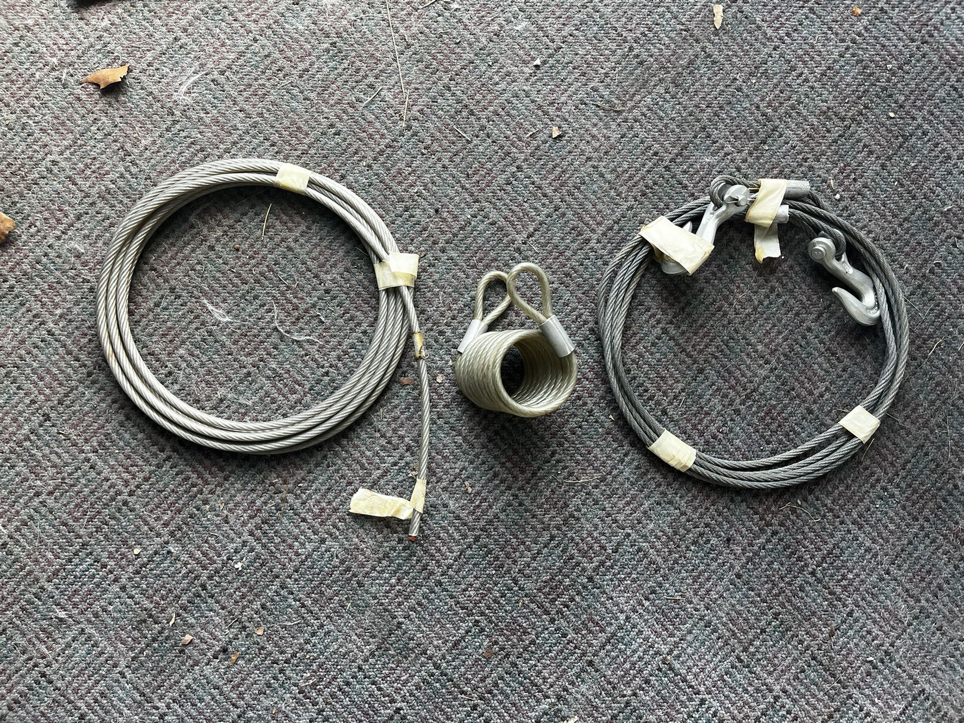 Steel cable within ends