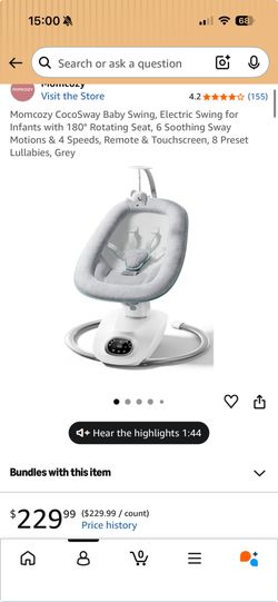 Momcozy Baby Swing (only used once)