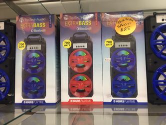 TOPTECH EXTRA BASS BLUETOOTH SPEAKER $25