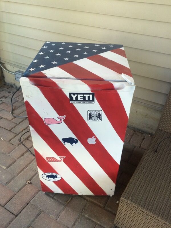 American Flag Mini Fridge