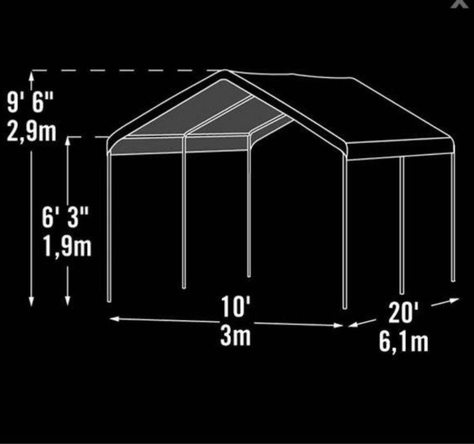 ShelterLogic MAX AP Canopy, 10 ft. W x 20 ft. L x 9-1/2 ft. H, 25757