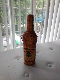 Madeira Wine wicker bottle crown malmsey