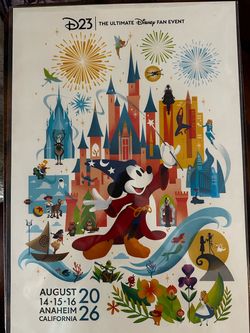 Disney D23 Exclusive Gold Member Mickey Sorcerer Print