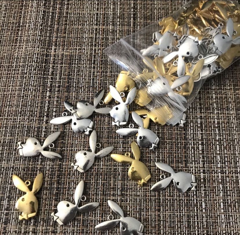 26 Playboy Bunny Charms/ Arts Crafts DIY Party