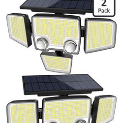 TUFFENOUGH 2 PK solar outdoor floodlights W motion sensor