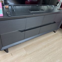 Modern Black TV Stand / Dresser – Sleek and Functional Design