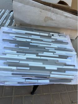 Grey backsplash