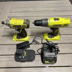 Ryobi Cordless Drill/ Impact drill Set 