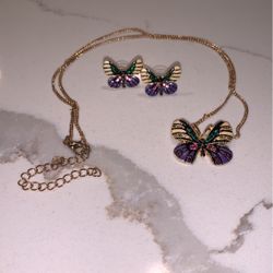 Colorful Butterfly Jewelry Set