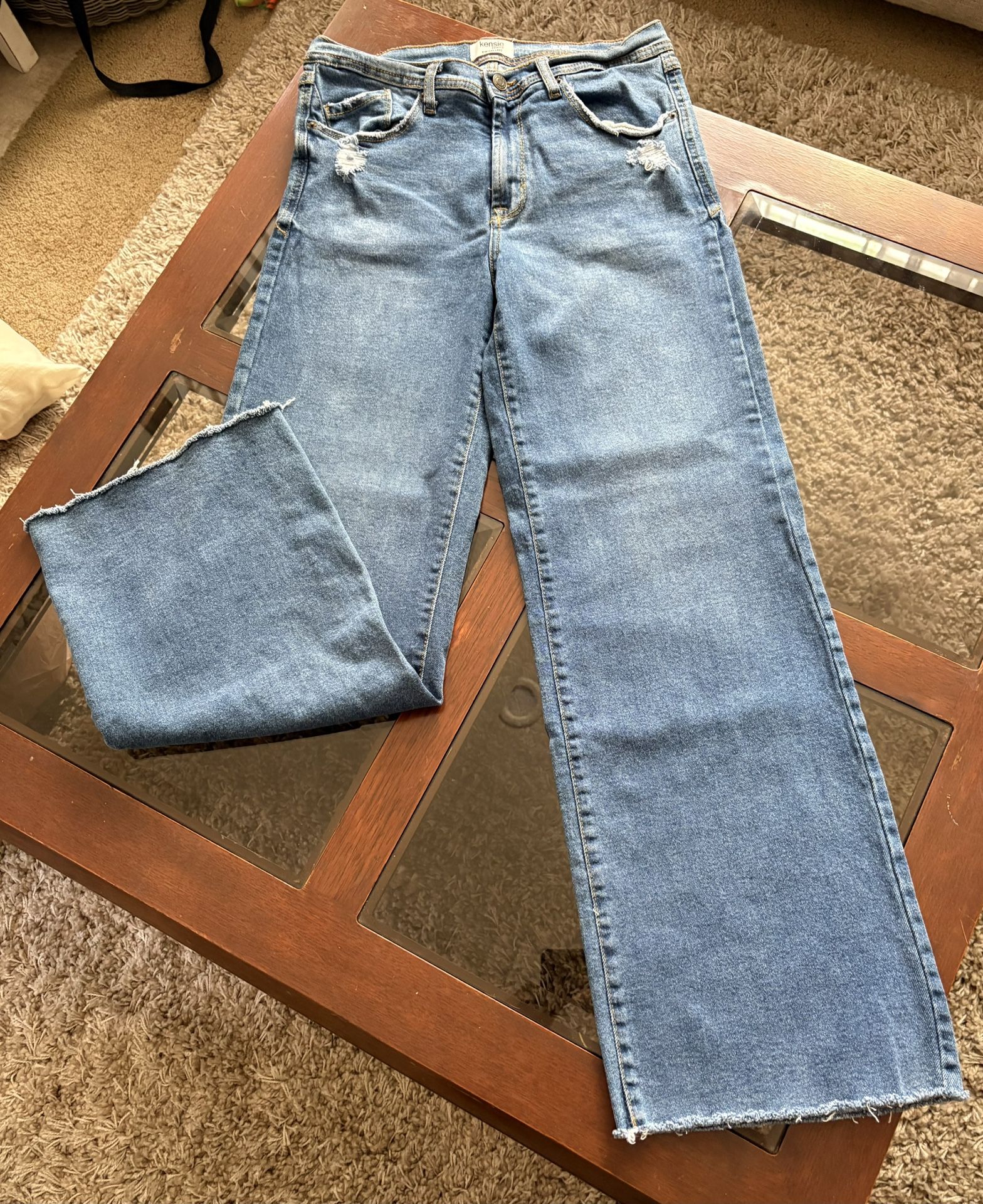 Kenzie Kaya High Rise Wide Leg Jeans, Size 8/29, Cotton/Spandex, Never Worn