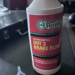 DOT 3 Brake Fluid – Synthetic (About 3/4 Full) 
