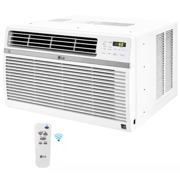 LG 15,000 BTU 115V Window Air Conditioner Cools 800 sq. ft. with Wi-Fi, Remote, Dehumidifier and in White