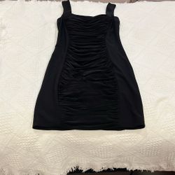 Women’s Ruched Black Cocktail Dress Size 8