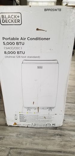 New BLACK+DECKER BPP05WTB Portable Air Conditioner with Remote Control,  5,000 BTU SACC/CEC (8,000 BTU ASHRAE), Cools Up to 150 Square Feet, White.  for Sale in Las Vegas, NV - OfferUp