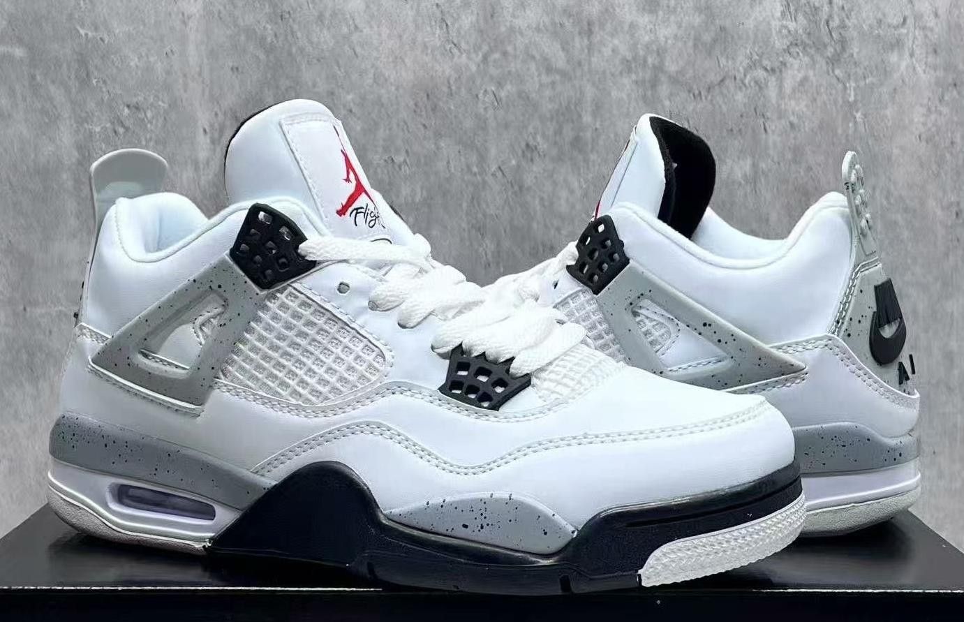 Air Jordan 4 white cement shoes aj4